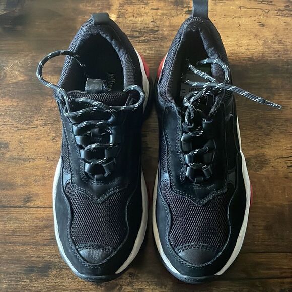 Jeffrey campbell black/white/red Lo-Fi women's trainer sneakers sz 7.5 - Picture 5 of 8